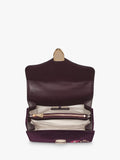 Aspinal of London cross body bag Mayfair velvet cassis (British brand)