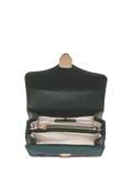 Aspinal of London velvet cross body bag peacock (British brand)