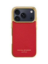 John Lewis Aspinal of London iPhone 17 Pro Leather Case Cardinalred- Buy online at McGrocer