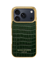 John Lewis Aspinal of London iPhone 17 Pro Leather Case, Evergreen- Buy online at McGrocer