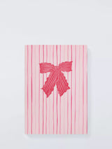 John Lewis John Lewis B5 Stripe Bow Organiser, Pink- Buy online at McGrocer
