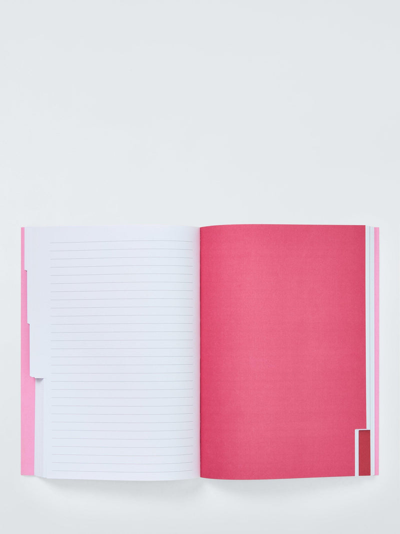 John Lewis B5 Stripe Bow Organiser in pink (British brand)