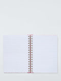 John Lewis pink stripe bow notebook A5, imported from the UK