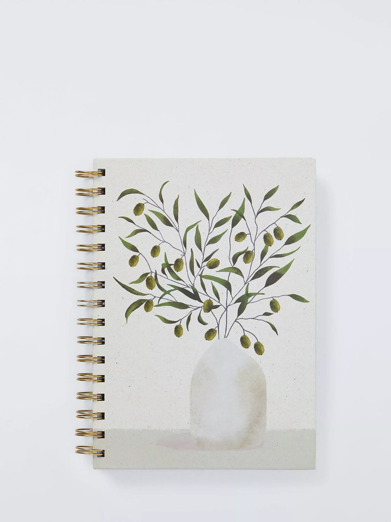 John Lewis A5 olive green spiral notebook, UK version