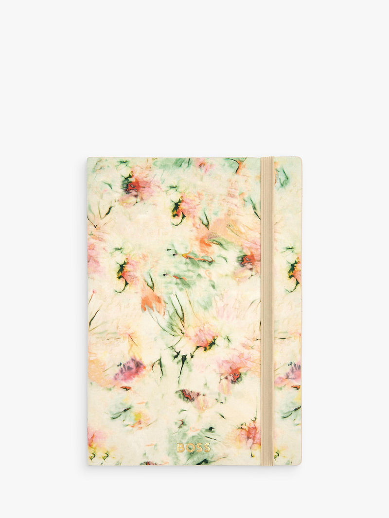 HUGO BOSS A5 tie-dye flower notebook cream, imported from the UK