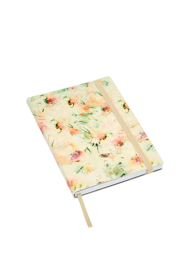 HUGO BOSS A5 tie-dye flower notebook cream, imported from the UK
