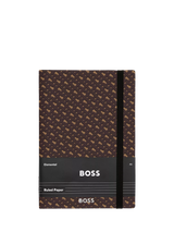 John Lewis HUGO BOSS A5 Elemental Monogram Notebook Camel- Buy online at McGrocer