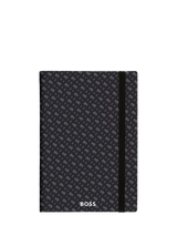John Lewis HUGO BOSS A5 Elemental Monogram Notebook Grey- Buy online at McGrocer