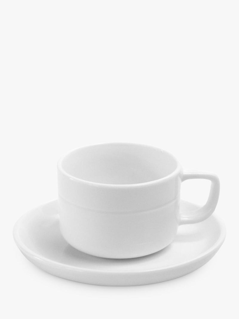 OMADA porcelain cup and saucer set white 290ml - British product