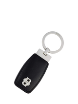 John Lewis HUGO BOSS Double B Leather Keyring, Black / Chrome- Buy online at McGrocer
