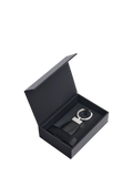 Hugo Boss Double B keyring black chrome, imported from the UK