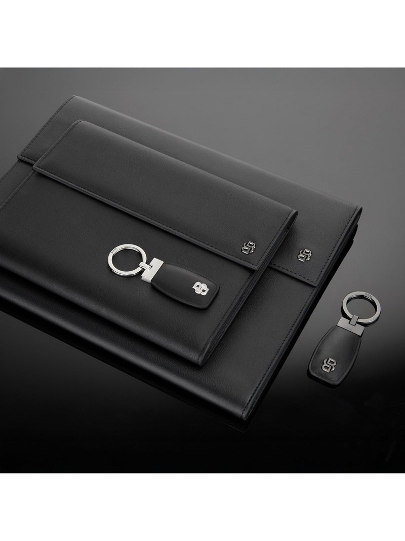 Hugo Boss Double B keyring black chrome, imported from the UK