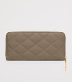 Saint Laurent Matelassé zip-up wallet with YSL monogram (British brand)