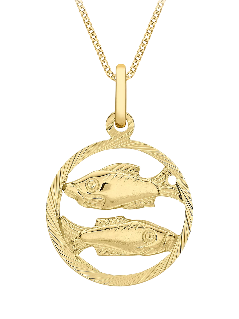 IBB 9ct Yellow Gold Zodiac Necklace
