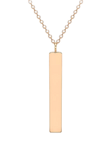 John Lewis IBB 9ct Rose Gold Vertical Bar Pendant Necklace 41-43cm- Buy online at McGrocer