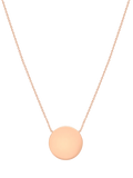 IBB Disc Pendant Necklace, Rose Gold