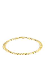 John Lewis IBB 9ct Yellow Gold Diamond Cut Curb Bracelet 20cm- Buy online at McGrocer