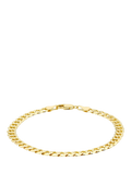 IBB 9ct Yellow Gold Diamond Cut Curb Bracelet