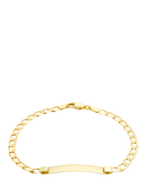 John Lewis IBB 9ct Yellow Gold Flat Curb ID Bracelet- Buy online at McGrocer