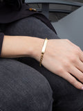 IBB 9ct yellow gold flat curb ID bracelet, imported from the UK