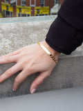 IBB 9ct gold flat diamond cut curb ID bracelet - British product