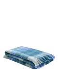 bluebellgray Highland Check throw Sea Blue 130x170cm - British product