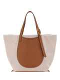 Longchamp Complice XL canvas tote bag in caramel, imported from the UK