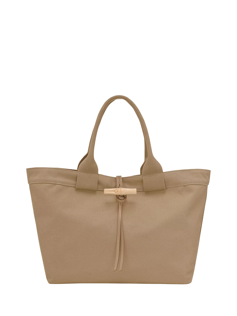 Longchamp Le Roseau Large Canvas Tote Bag, Desert