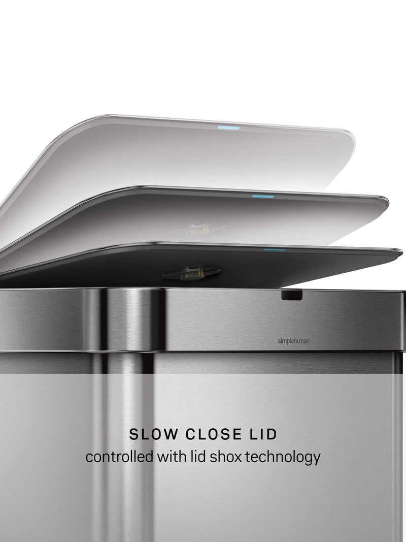 Simplehuman 58L stainless steel sensor bin, UK version