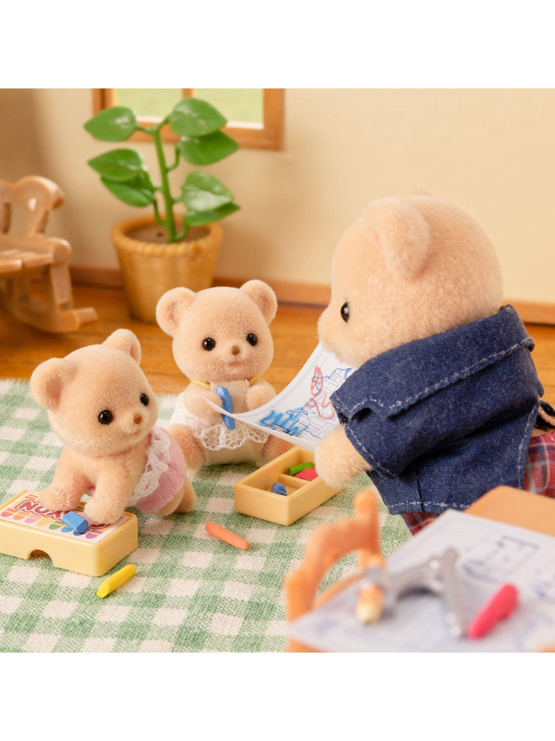 Sylvanian Families Biscuit Bear Twins toy set (British brand)