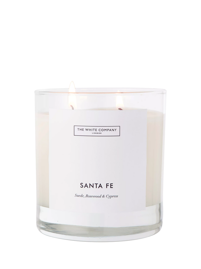 The White Company Santa Fe two wick scented candle 280g, UK version