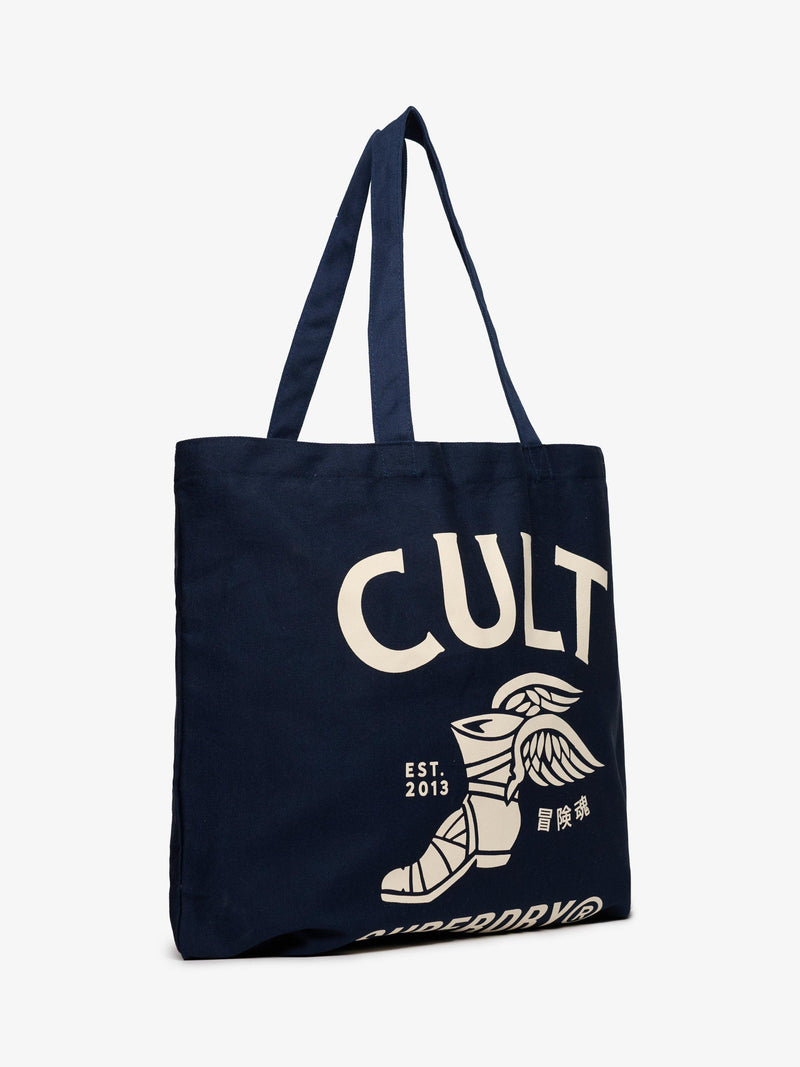 Superdry Cult Tote Bag in 100% cotton, imported from the UK