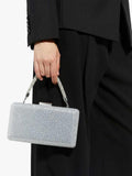 Dune London clutch bag silver floral brocade, UK version