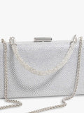 Dune London clutch bag silver floral brocade, UK version