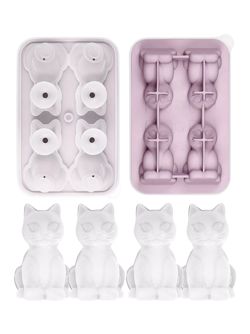 Uberstar Cool Cats silicone ice tray 4 cube, UK version