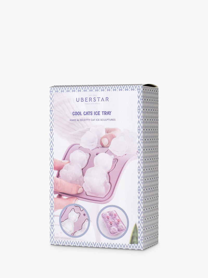 Uberstar Cool Cats silicone ice tray 4 cube, UK version