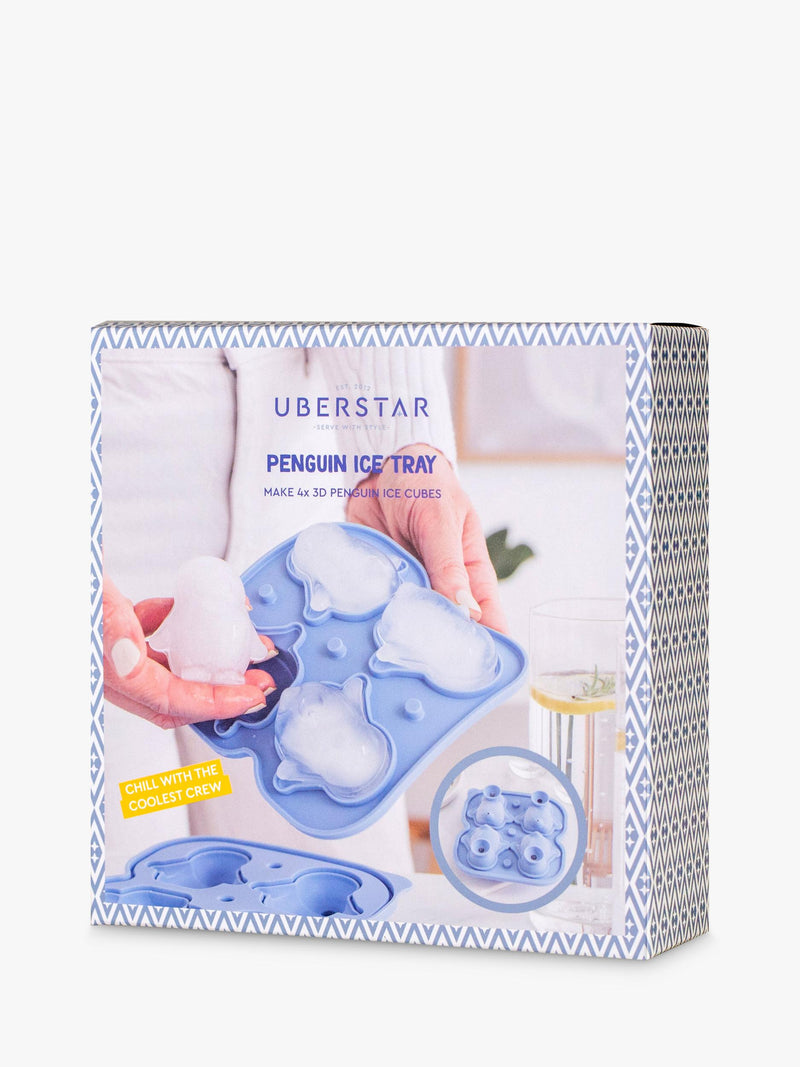 Uberstar silicone penguin ice cube mould 4 cavity (British brand)