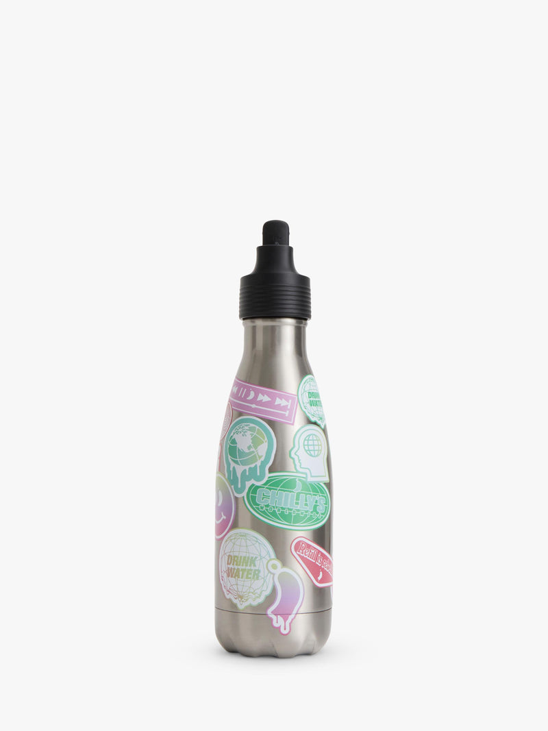 Chilly's kids drinks bottle silver 350ml, UK version