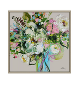 John Lewis John Lewis Anna Cher 'The Light Within Your Bloom' Framed Floral Canvas Print, 86 x 86cm- Buy online at McGrocer