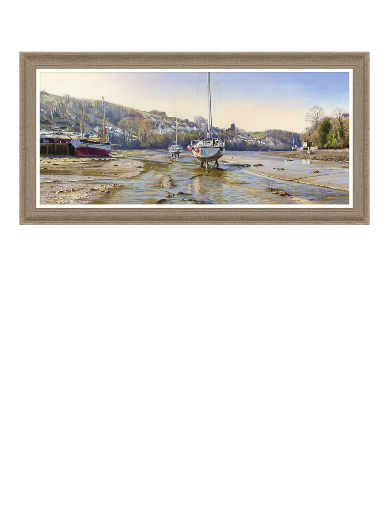 John Lewis Duncan Palmar Harbour Fleet framed print 109x54cm - British product