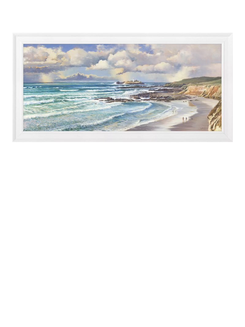 John Lewis Duncan Palmar Winter Surf framed print 109x54cm (British brand)