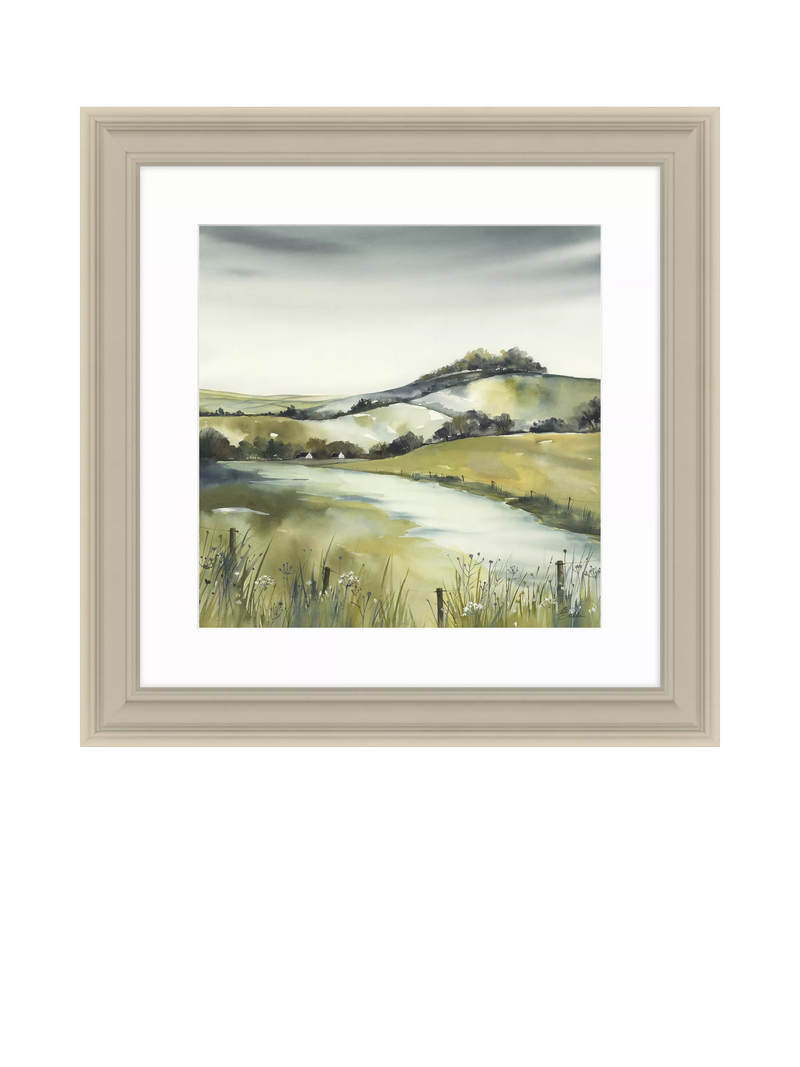 John Lewis Elizabeth Baldin Pistachio Pastel framed print 59x59cm - British product