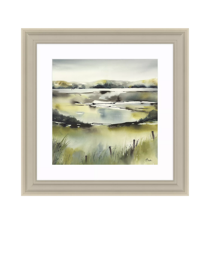 John Lewis Pistachio Pastel framed print 59x59cm, imported from the UK