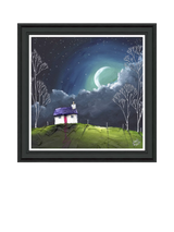 John Lewis John Lewis Geoff Beckett 'Crescent Nights' Framed Print, 67 x 67cm- Buy online at McGrocer
