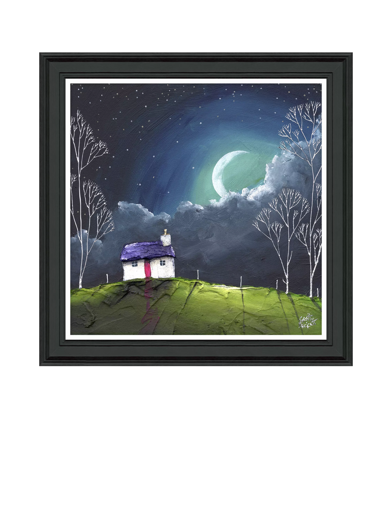 John Lewis Geoff Beckett Crescent Nights framed print 67x67cm (British brand)