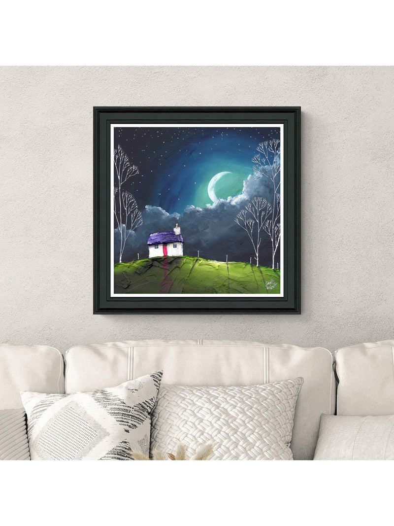 John Lewis Geoff Beckett Crescent Nights framed print 67x67cm (British brand)