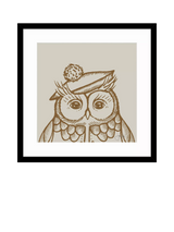 John Lewis John Lewis Jan Jay 'Elle Owl' Framed Art Print, 53 x 53cm- Buy online at McGrocer