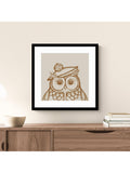 John Lewis framed print 'Elle Owl' 53x53cm, imported from the UK