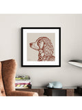 John Lewis Finn Spaniel framed print 53 x 53cm, UK version