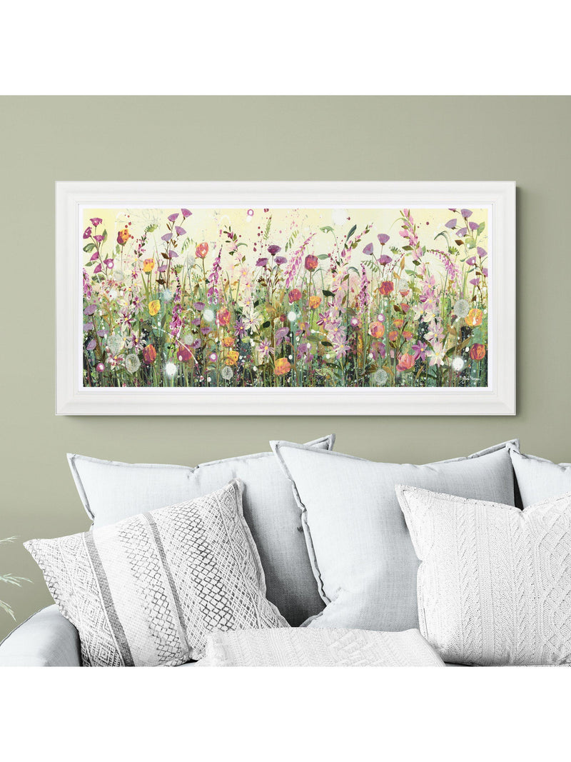John Lewis framed print Colourful Florals 111x56cm, imported from the UK